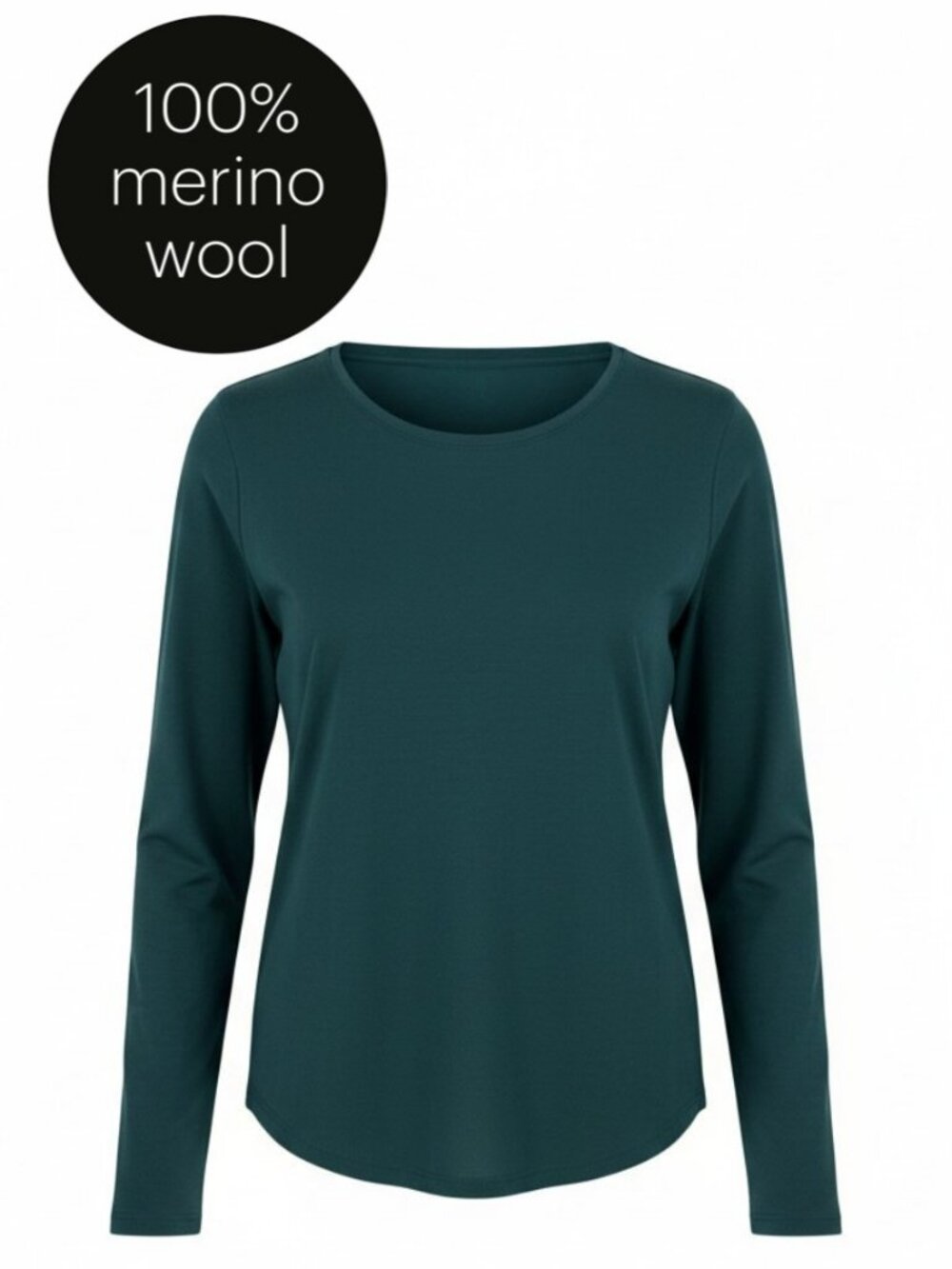 SEG'MENTS Dark Teal 100% Merino Wool Long Sleeve Base Layer size L